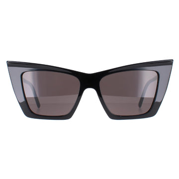 Saint Laurent SL 372 Sunglasses Shiny Black Brown