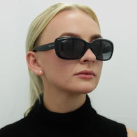 Ray-Ban Sunglasses Jackie Ohh 4101 601/T3 Shiny Black Grey Gradient Polarized