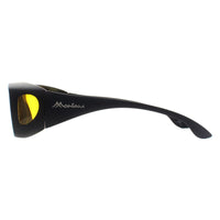 Montana Fit Over Glasses Night Driving Sunglasses FO2 I Matte Black Yellow Polarized