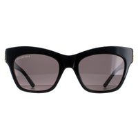Balenciaga Sunglasses BB0132S 001 Black and Gold Grey