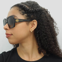 Alexander McQueen Sunglasses AM0378S 002 Tortoise Brown Gradient