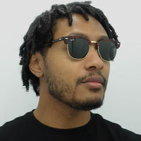 Ray-Ban Sunglasses Clubmaster 3016 W0366 Havana Green G-15 Large 51mm