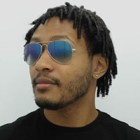 Ray-Ban Sunglasses Aviator 3025 003/3F Silver Light Blue Gradient 58mm