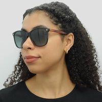 Gucci Sunglasses GG0024S 003 Black Brown Grey Gradient