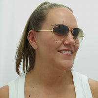 Ray-Ban Sunglasses Aviator Metal II RB3689 914751 Gold Brown Gradient