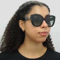 Gucci Sunglasses GG0327S 001 Black Grey Gradient