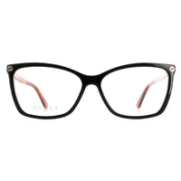 Gucci Glasses Frames GG0025O 003 Black Havana Women