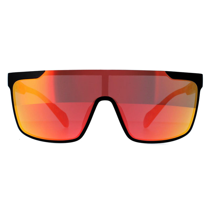 Adidas Sunglasses SP0020 02G Matte Black Orange Camo Contrast Mirror Red