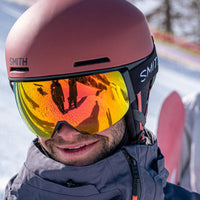 Smith Ski Goggles I/O Mag 0JX 6K Black ChromaPop Sun Red Mirror & CP Storm Yellow Flash