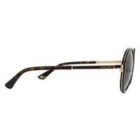Police Sunglasses SPLA57 Record 2 0300 Shiny Rose Gold Green