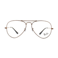 Ray-Ban 6489 Aviator Glasses Frames Light Brown 55