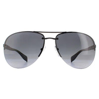 Prada Sport Sunglasses 56MS DG05W1 Black Rubber Polarized Grey Gradient