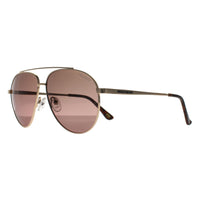 Skechers Sunglasses SE6276 32H Shiny Pale Gold Brown Polarized