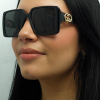 Gucci Sunglasses GG1692S 001 Black with Gold Grey