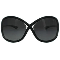 Tom Ford Sunglasses FT0009 Whitney 01D Shiny Black Smoke Grey Polarized