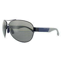 Hugo Boss Sunglasses 0915 1XS 6H Blue Grey Silver Mirror Polarized