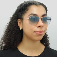 Ray-Ban Sunglasses RB3636 New Caravan 92023F Rose Gold Blue Gradient
