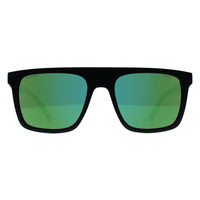 Police Sunglasses SPLF61 Beyond Lite 2 U28V Matte Black Smoke Green Mirror