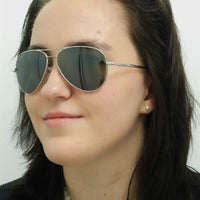 Serengeti Sunglasses Carrara Small SS016001 Shiny Silver Polarized Green 555nm