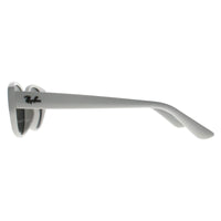 Ray-Ban Sunglasses RB4457D Bio Based 677287 Polished White Dark Grey