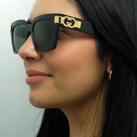 Gucci Sunglasses GG1689S 001 Black with Gold Grey