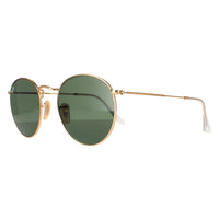 Ray-Ban Sunglasses Round Flat Lenses 3447N 001 Arista G-15 Green