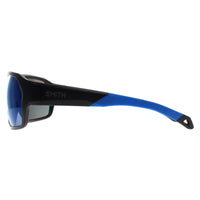 Smith Sunglasses Deckboss 0VK QG Matte Black Blue Blue Mirror Polarized Chromapop