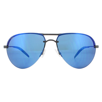 Costa Del Mar Helo Sunglasses Matte Black Blue Mirror Polarized Polycarbonate