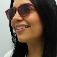 Smarty Sunglasses X2132 C Transparent Cassis Pink Brown