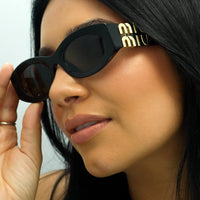 Miu Miu Sunglasses MU11WS 1AB5S0 Black Dark Grey