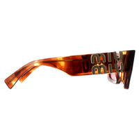 Miu Miu Sunglasses MU09WS 11Q08S Striped Tobacco Dark Violet