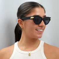 Bottega Veneta Sunglasses BV1035S 001 Black Grey