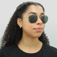 Ray-Ban Sunglasses Marshal 3648 001 Gold Green G-15