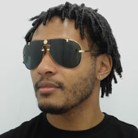 Versace Sunglasses VE2243 100287 Gold Dark Grey