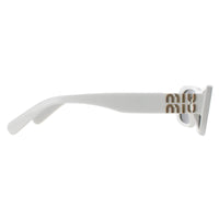 Miu Miu Sunglasses MU08ZS 1425S0 White Ivory Dark Grey