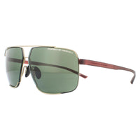 Porsche Design Sunglasses P8681 B Light Gold Green