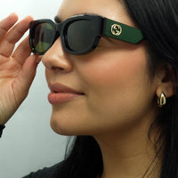 Gucci Sunglasses GG1667SK 002 Havana with Green and Red Green