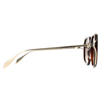 Alexander McQueen Sunglasses AM0374S 002 Brown Gold Brown Gradient