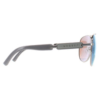 Guess Sunglasses GU7295 06X Shiny Dark Nickeltin Blue Mirror