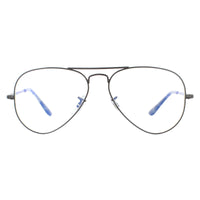 Ray-Ban Sunglasses Aviator Metal II RB3689 9148BF Black Clear Blue Light Filter