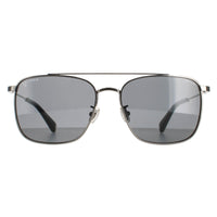 Police Sunglasses SPLB28 Origins Lite 2 0568 Shiny Gunmetal Smoke Grey