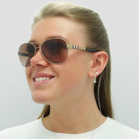 Burberry Sunglasses BE3080 114513 Gold Brown Brown Gradient