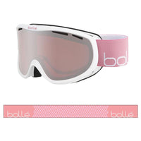 Bolle Ski Goggles Sierra 21947 Shiny White and Pink Vermillon Gun