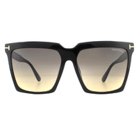 Tom Ford Sunglasses Sabrina 02 FT0764 01B Shiny Black Grey Smoke Gradient