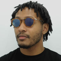 Persol Sunglasses PO3166S 960/56 Striped Brown Light Blue