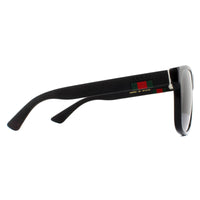 Gucci Sunglasses GG0010S 001 Black Rubber Grey