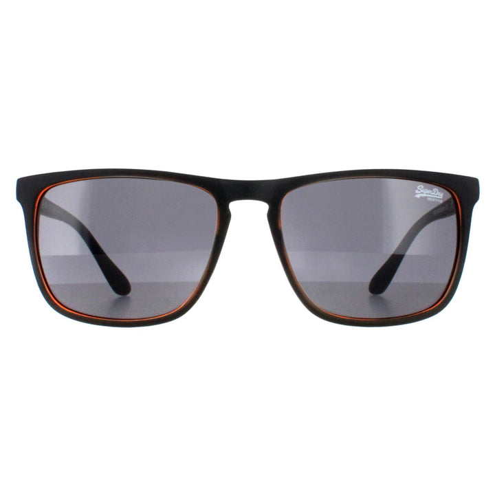 Superdry Sunglasses Stockholm 104 Matte Black Orange Dark Grey