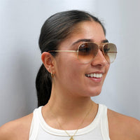 Ray-Ban Sunglasses Aviator Metal II RB3689 914751 Gold Brown Gradient