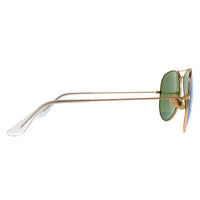 Ray-Ban Sunglasses Aviator 3025 112/4L Matt Gold Blue Mirror Polarized 58mm