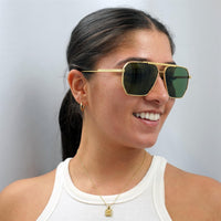 Bottega Veneta Sunglasses BV1012S 004 Gold Green